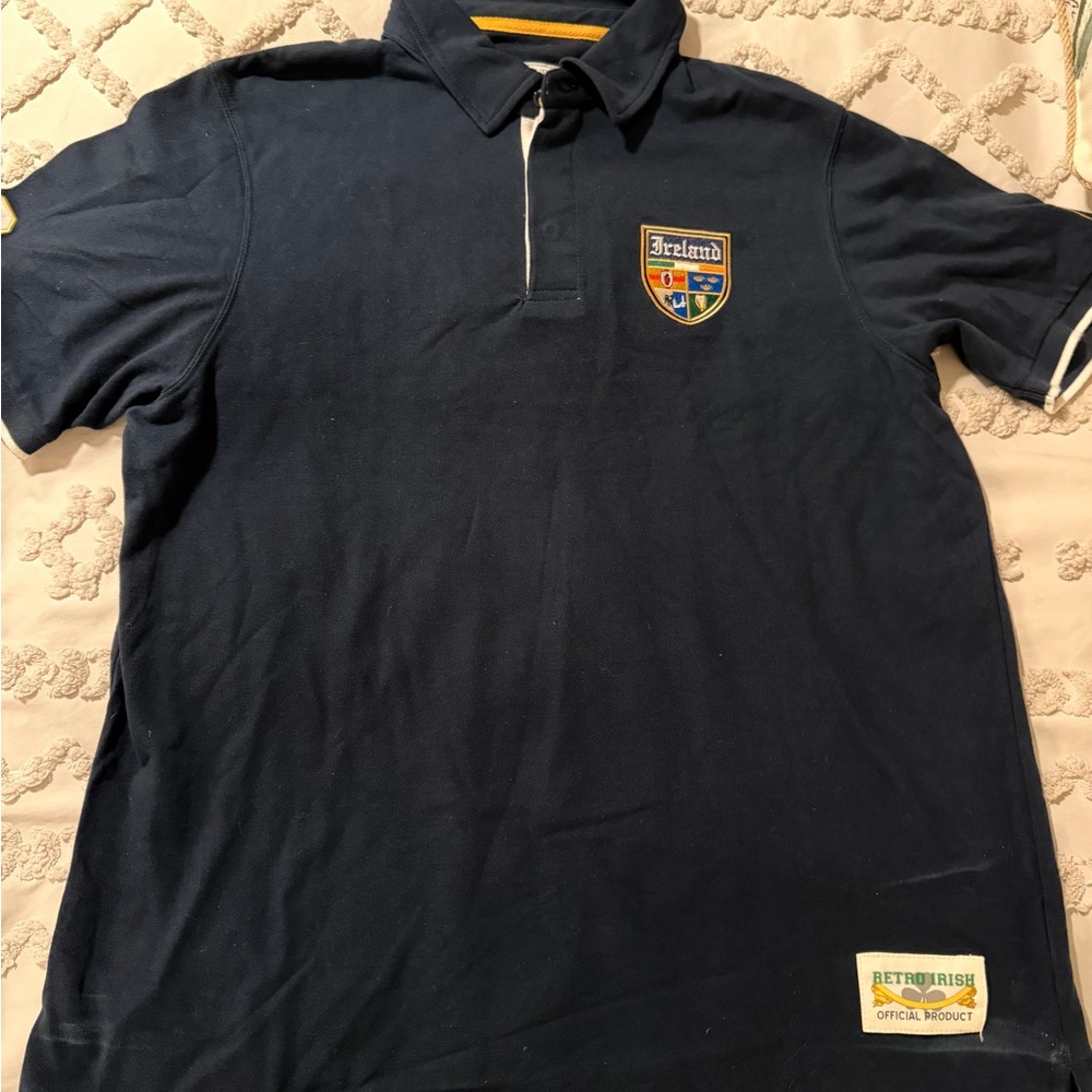 Retro Irish Navy Polo Shirt